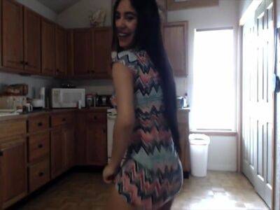 Brunette Dancing In Tight Skirt - hclips.com