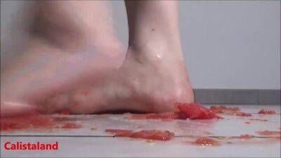 Several Tomatoes Are Crushed Under My Wonderful Bare Feet - hclips.com