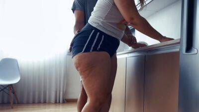 fat ass - My Fat Ass Latina Made & Stepmom Wearing A Thong On The kitchen - sunporno.com