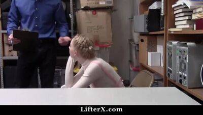 Hot Blonde Thief Teen Fucked in Security Room - veryfreeporn.com