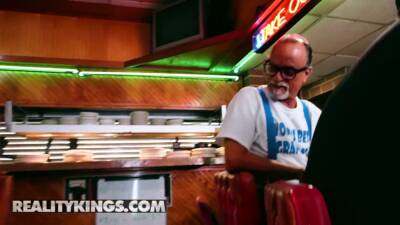 Exhibitionist Sadie Pop Fucks Johnny Castle At Her Local Diner While Customers Watch - sexu.com