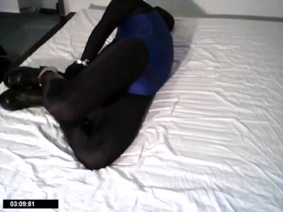 Hogcuffed Self Bondage In Lycra - hclips.com