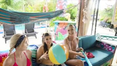 Bikini besties need cock after pool party - icpvid.com