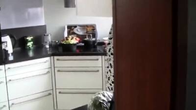 Busty MILF fucked in the kitchen - drtuber.com