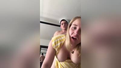 Blonde With Huge Tits Fucked From Behind - hclips.com