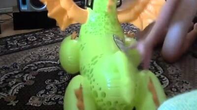 Green dragon inflatable toy humping orgasm - icpvid.com