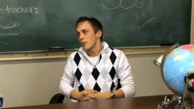 Serbian young gay sex Teacher is sitting at his desk looking - nvdvid.com - Serbia