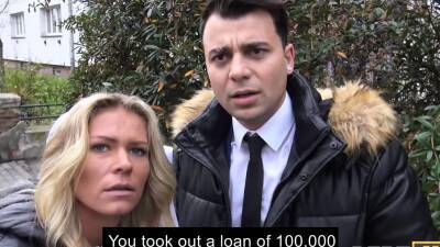 DEBT4k. Bimbo debtor nailed by bank collector - nvdvid.com - Russia