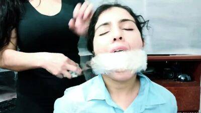 Massively Gagged Latina Schoolgirls - drtuber.com