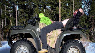 Biker Fucks Plush Toy While On Atv Four Wheeler In The Wilderness - hclips.com