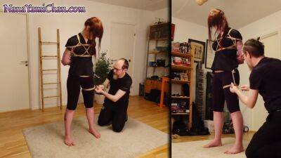 Shibari Girl In Side Suspension Crotch Rope Spanking And Bastinado Fun - hclips.com