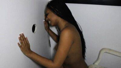 Glory Hole - Hot Black Chick Sucks n Fucks Glory Hole - drtuber.com