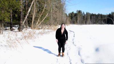 Fat Natasha in snowbondage - drtuber.com