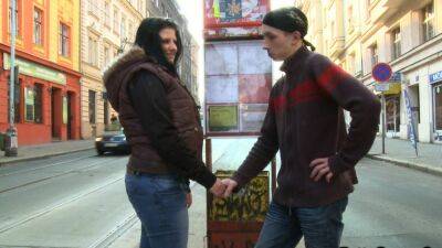 Hot brunette bbw picks up lad from the street - drtuber.com - Czech Republic