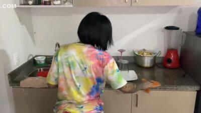 Sexy Stepmom Washes The Dishes In Her Underwear Son Fucks Her - hclips.com