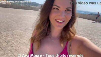 A French slut shows off in downtown Ibiza, squirts and sucks a big cock - xxxfiles.com - France