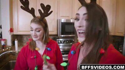 Adriana Maya - Aria Kai - Maya - It’s Christmas time and bff's Adriana Maya, Aria Kai and Dani Damzel are celebrating by baking some cookies and getting fucked by Santa! - porntry.com