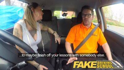 Fake Driving School Messy creampie advanced lesson for tattooed thot - porntry.com