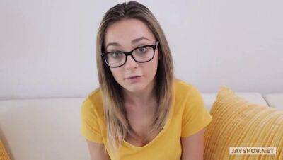 Nerdy Step Sister Uses Bros Male Stick To Get - romantic - sunporno.com