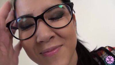 Cute Teen In Glasses Sucks Like A Slut - veryfreeporn.com