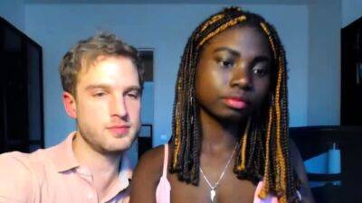 Hot slim ebony teen babe takes white cock in both holes live - drtuber.com