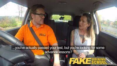 Fake Driving School Advanced horny lesson in sweaty messy creampie - porntry.com - Britain