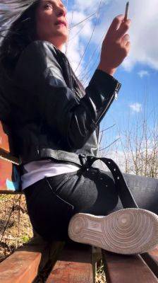 Outdoor anal solo and masturbating blonde - drtuber.com