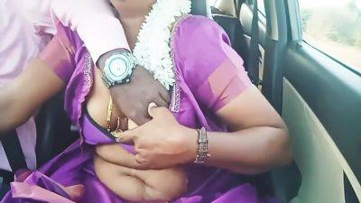 Telugu Dirty Talks Sexy Saree Aunty With Car Driver Full Video - videomanysex.com - India