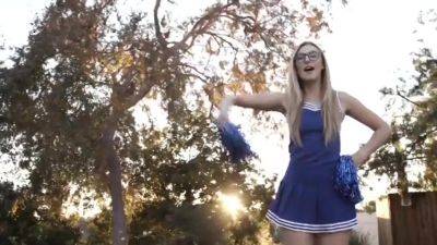 Alexa Grace - Pretty Blonde Cheerleader In Glasses Sucks And Sits On His Big Dick With Alexa Grace - upornia.com
