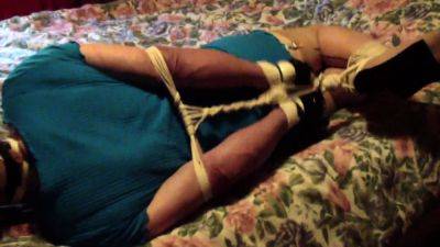 Femme Slave is Hogtied and Gagged Helpless at the Farm - drtuber.com