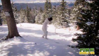 Brandi De Lafey Strokes A Snowman - hotmovs.com