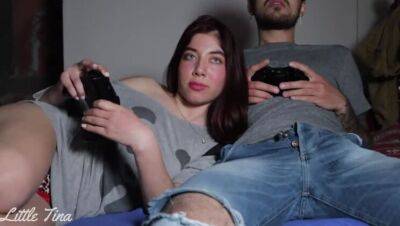 Lucky Guy - My friend's girlfriend sucks me off to win in FIFA and I end up fucking her in the ass - xxxfiles.com