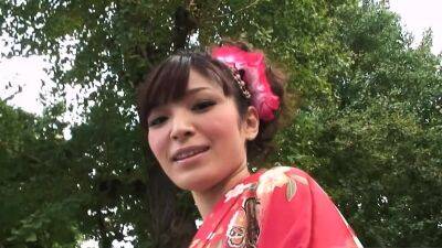 Kimono Lady Yuria Tominaga is walking thinking about dirty - drtuber.com - Japan