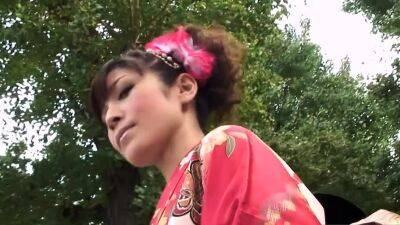 Kimono Lady Yuria Tominaga is walking thinking about dirty - drtuber.com - Japan