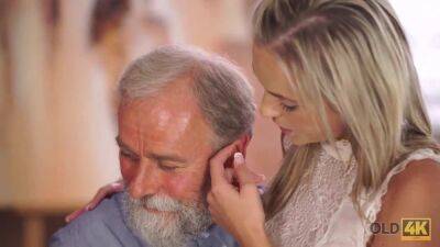 Old man is happy to enjoy tender body of young student Shanie Ryan - sexu.com