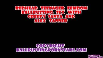 Alex - Redhead Teenager Fendom Ballbusting Sex With Creepy Santa - Alex Tanner - hotmovs.com