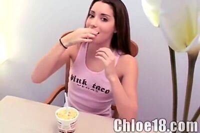 Chloe - Chloe Touches Herself At Breakfast - upornia.com