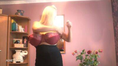 Agnetis Miracle - Trying Out Her Bras - upornia.com