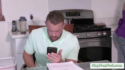 Miranda Miller - Stepdaughter Blowjobs Then Rides Stepdad 2 - hotmovs.com