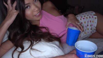 Hot Asian - Hot Asian step Sister Fucks Big Dick in Pillow Fort - porntry.com