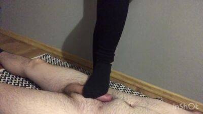 Girl Tramlling Balls Cbt In Black Socks - hclips.com