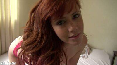 Elle Alexandra - Freckle redhead teen Elle Alexandra pleasing her quim with vibrator - sunporno.com