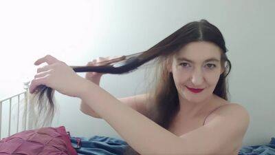 Some Like It Long / Gypsy Dolores Sensual Applying Argan Oil On Long Hair - hclips.com