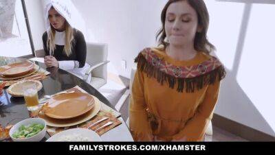 Rosalyn Sphinx - Brooklyn Chase - Kinky Family Thanksgiving Orgy - porntry.com