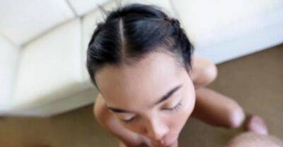 Wang sucking by a vigorous brunette transexual Samy - drtuber.com