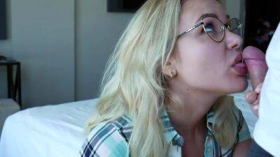 Sloppy Blowjob By Girl In Glasses - hclips.com - Russia