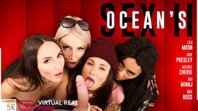 Nathaly Cherie - Kiki Minaj - Lilu Moon - Nick Ross - Ocean's Sex II - txxx.com - Britain - Czech Republic