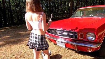 Lilimini - Car Wash Girl With Mustang 1965 - upornia.com - France