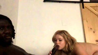 Slutty amateur teen blonde take hard big black cock pounding - drtuber.com