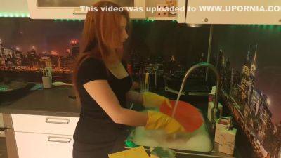 Handjob Dildo In Rubber Gloves - upornia.com